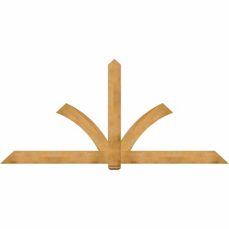 Ekena Millwork Redmond Rough Sawn Timber Gable Bracket, Western Red Cedar, 108"W x 49"H x 2"D x 6"F, 11/12 Pitch GBW108X49X0206RED00RWR